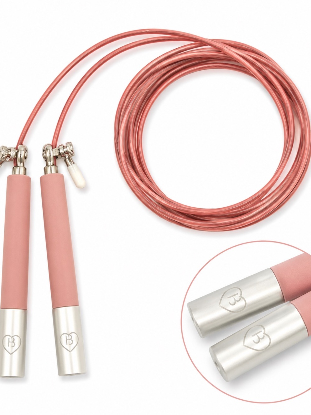 Blogilates Jump Rope Pink Weighted Handles Never Used